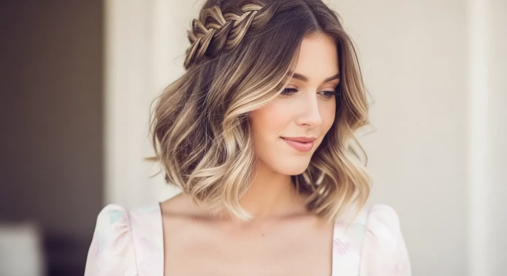 Square neckline paired with curls, lob, and braid hairstyles.