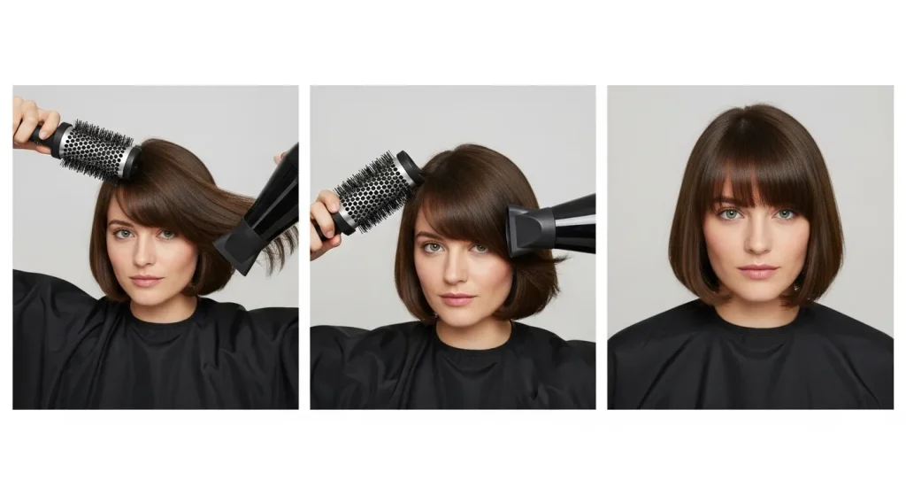 20+ Short Bob with Bangs Hairstyle with Guide 6 Different styling methods for short bob with bangs hairstyle.