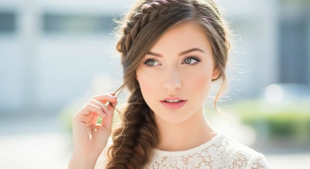 30+ Aesthetic Hairstyles Ideas for Girls Everyday Look 4 Everyday fishtail braid hairstyle for girls.