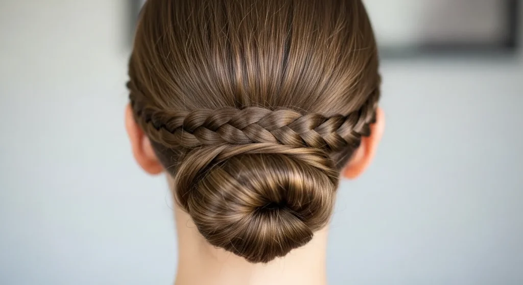 The Ultimate Guide to Braided Updo Hairstyles: Trends, Tips, and Tutorials 9 Braided bun updo with classic elegance.