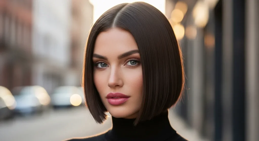 30+ Stunning Micro Bob Haircut Styles to Inspire Your 2025 Look 9 Oval face shape with chic Micro Bob Haircut 2025.