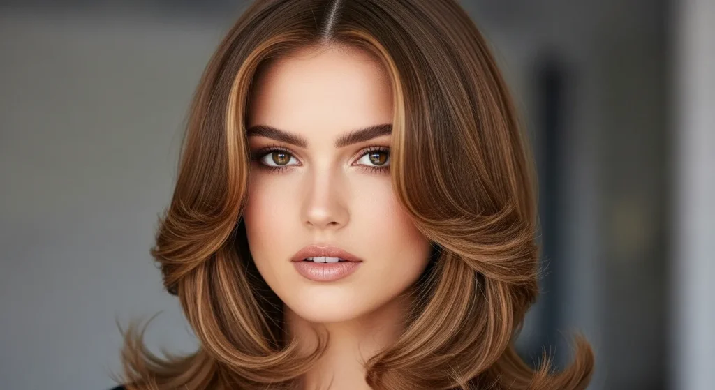 The Ultimate Guide to Face Framing Layers Hairstyles in 2025 5 Square face softened by soft, blended face framing layers.