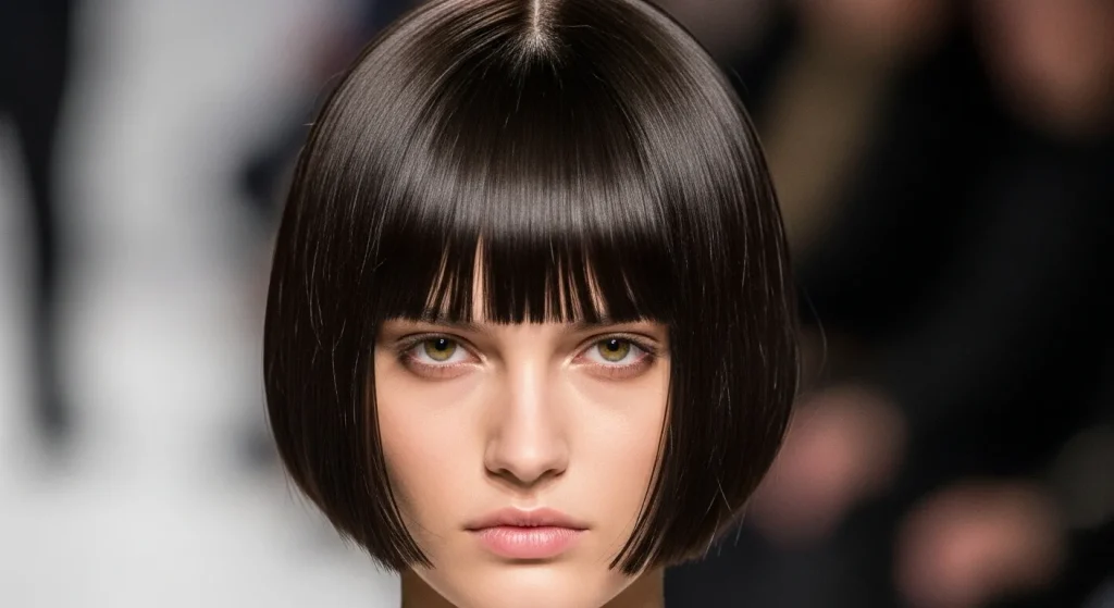 30+ Stunning Micro Bob Haircut Styles to Inspire Your 2025 Look 3 Close-up of Micro Bob Haircut with blunt ends above chin.”
