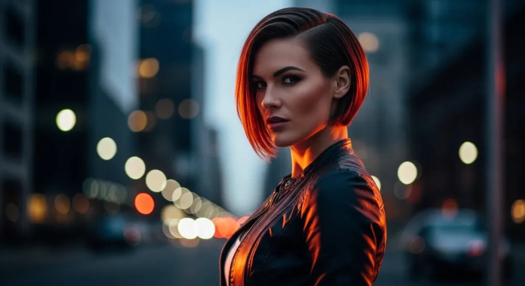 30+ Stunning Micro Bob Haircut Styles to Inspire Your 2025 Look 2 Trendy Micro Bob Haircut 2025 styled in bold street fashion look.”