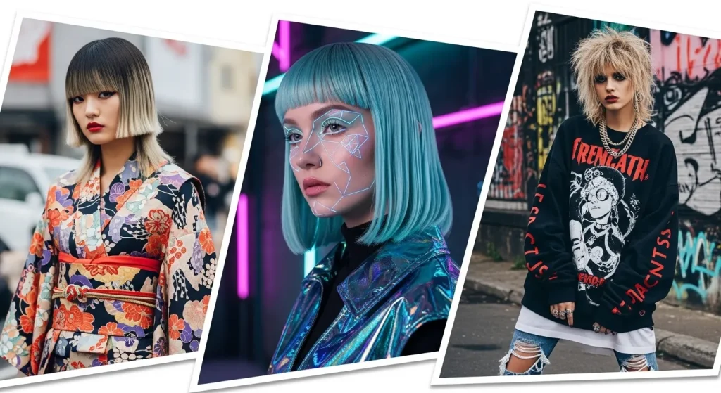 Best Jellyfish Haircut Looks for 2025: Edgy, Unique & Iconic 4 Editorial collage highlighting why the jellyfish haircut 2025 is trending worldwide.