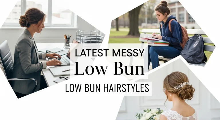 Featured image of trendy messy low bun hairstyle for 2025
