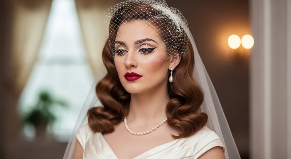 26+ Romantic Curls Hairstyles for 2025 You’ll Fall in Love With 10 Vintage curls styled in a retro bridal look.
