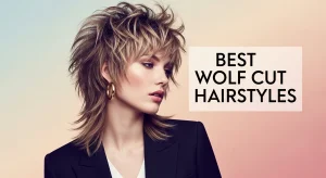 “Wolf cut hairstyle 2025 with choppy layers and modern texture”