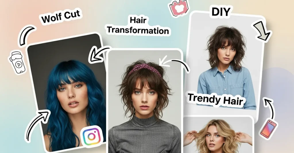 Wolf cut hairstyle 2025 tutorials and inspiration from social media”