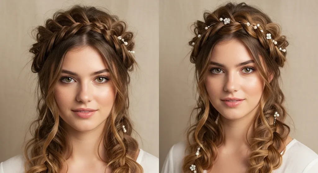 25+ Braided Halo Crown Hairstyle Inspirations for 2025 6 “Casual and formal variations of the braided halo crown hairstyle”