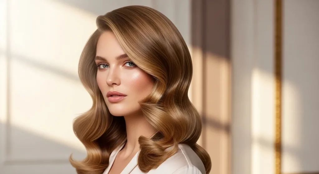 20+ Soft Blowout Waves Hairstyle Ideas for Effortless Glamour 2 “Close-up of woman with shiny, voluminous soft blowout waves hairstyle”