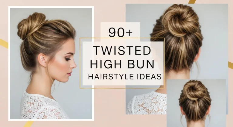 90+ Twisted High Bun Hairstyle Ideas for Every Occasion 12 “Twisted high bun hairstyle 2025 accessories flat lay with pins, scrunchie, and brush.”